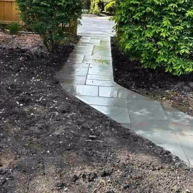 pathway next to mulch